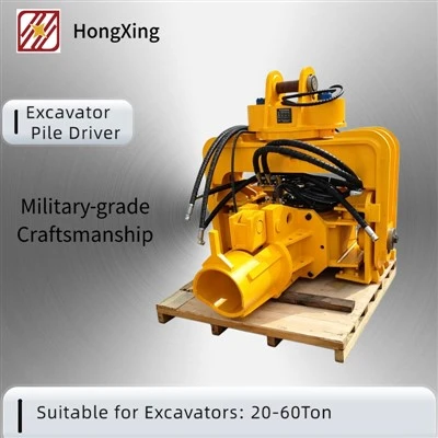 Vibrationspfahlramme (am Bagger montiert)